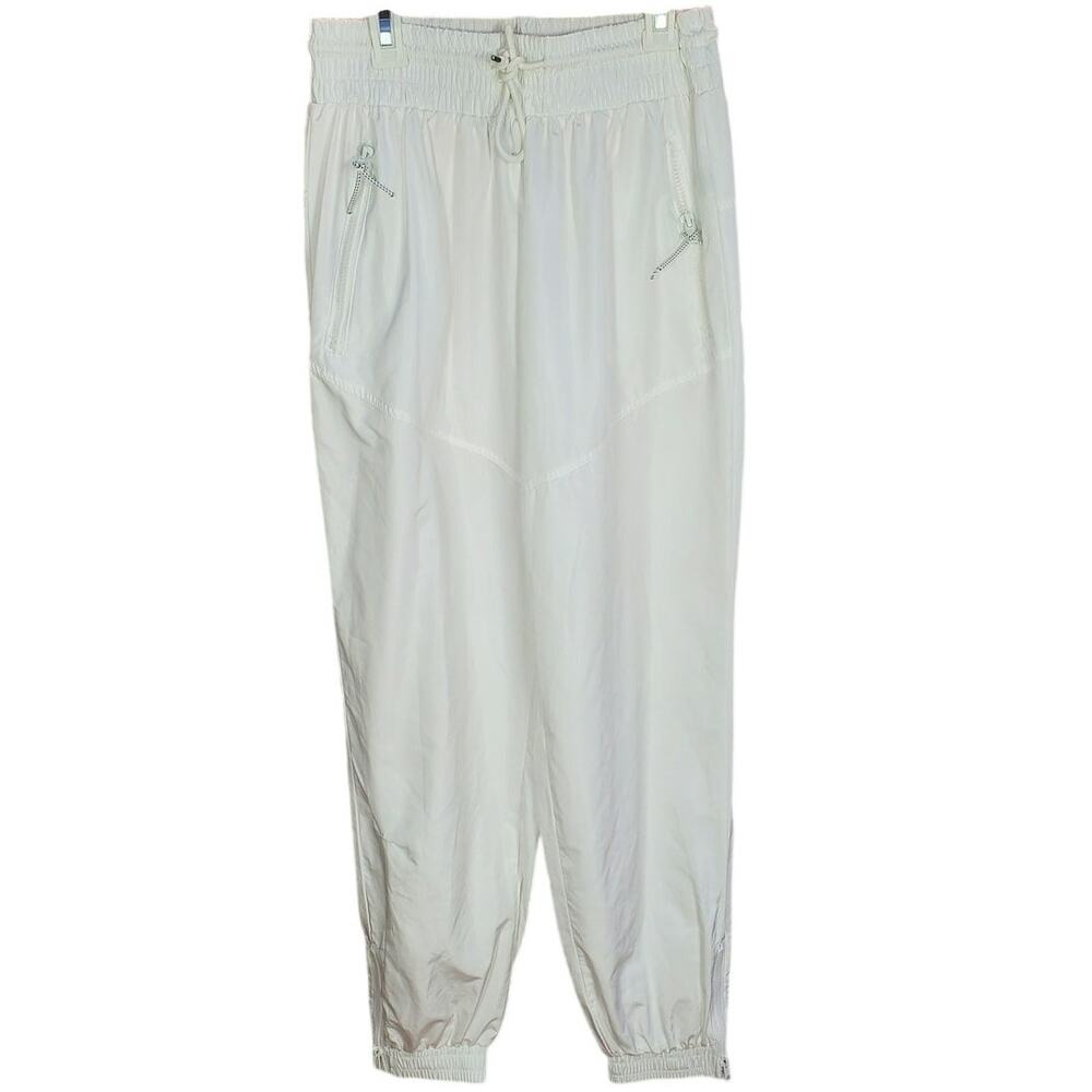 Forever 21 White Windbreaker Jogger Pants Size M